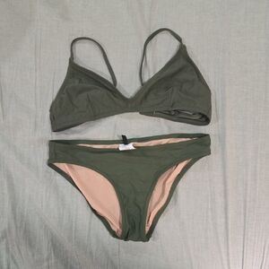 J. Crew Deep Green Bikini Set
